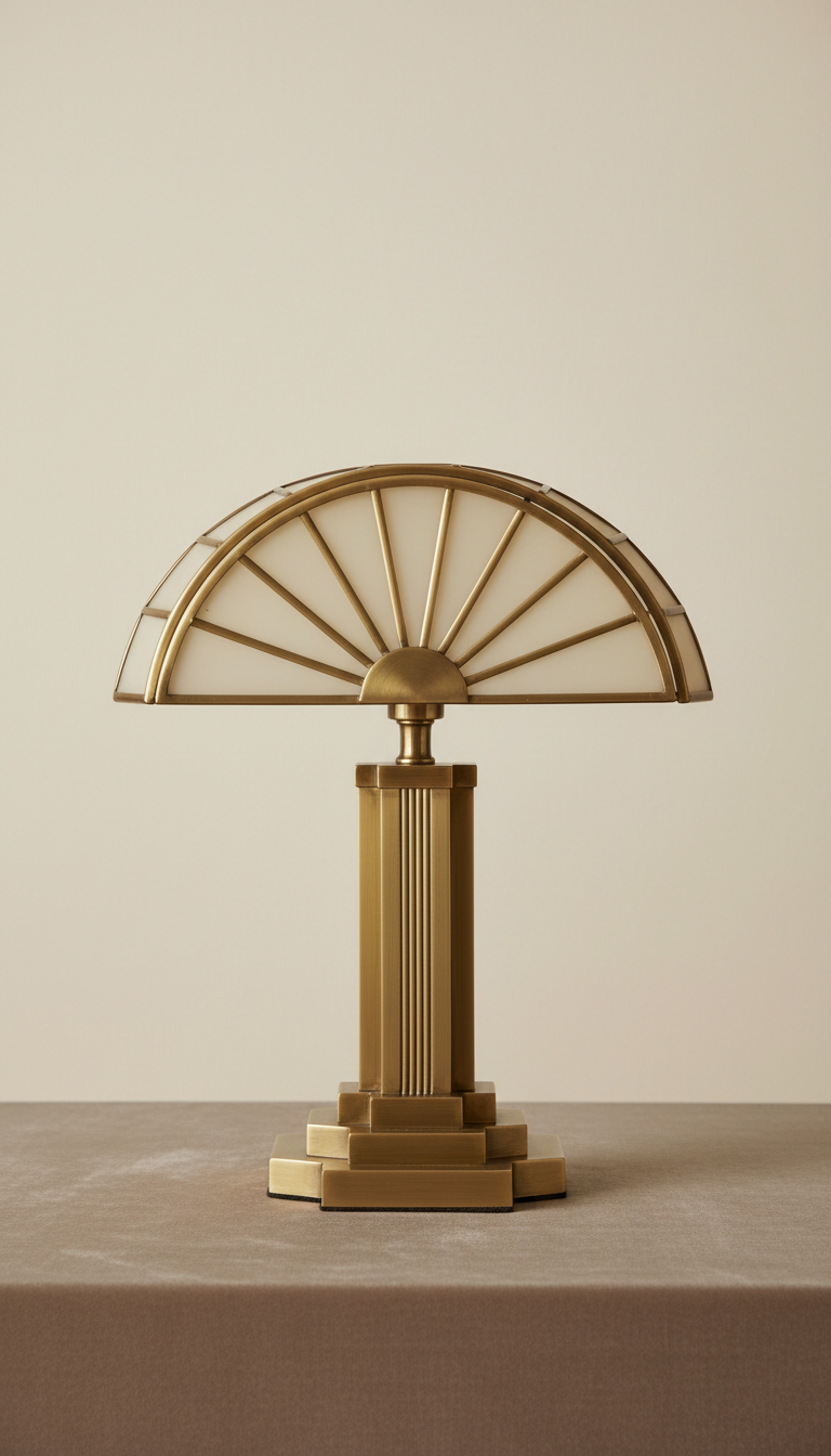 Brass Art Deco table lamp