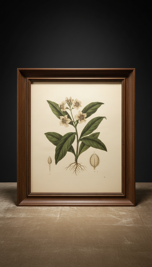 Framed 19th-century botanical print on archival paper