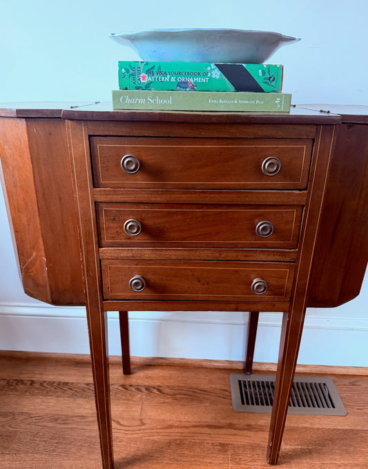 Vintage Mahogany "Martha Washington" Sewing Cabinet/Accent Table