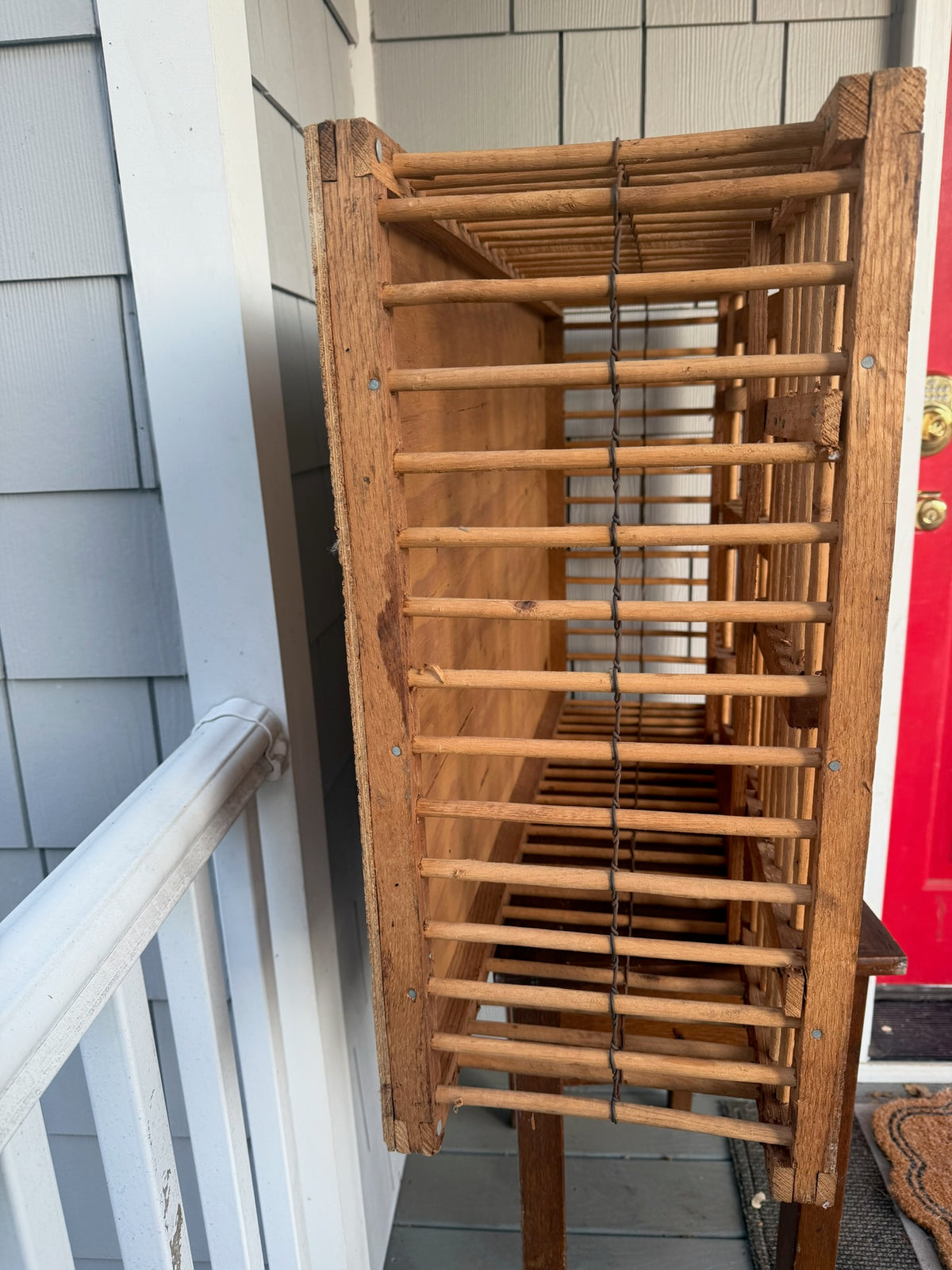 Vintage W.J. Carpenter Co. wooden chicken crate