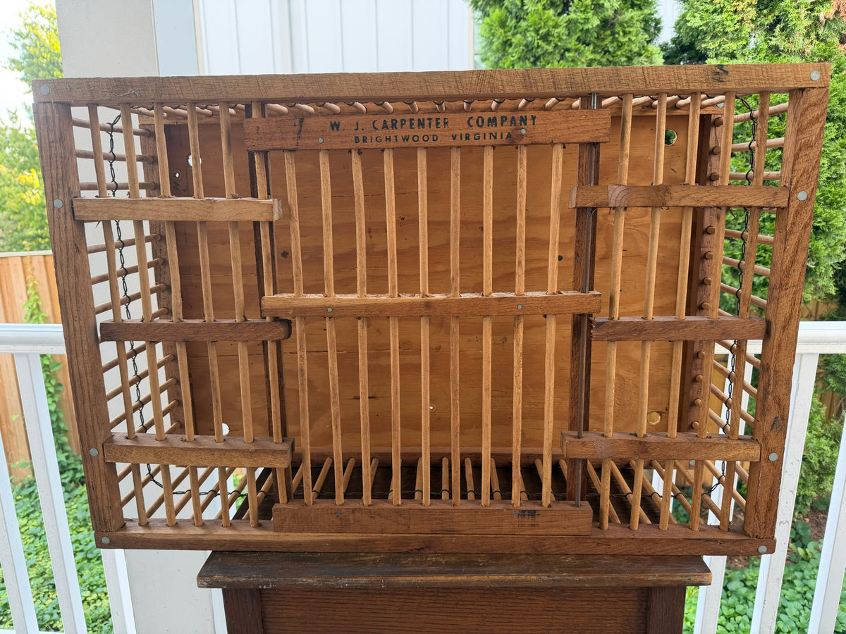 Vintage W.J. Carpenter Co. wooden chicken crate