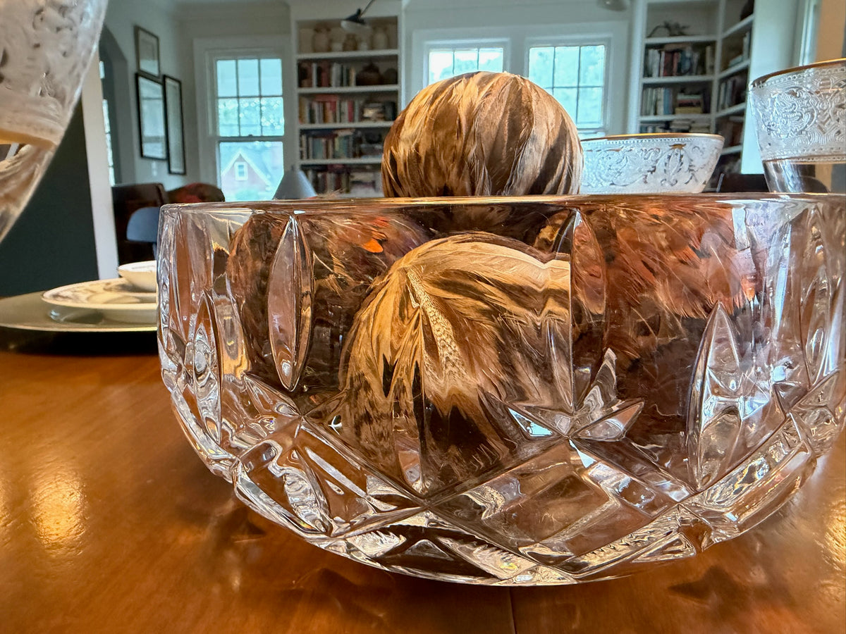 Vintage Gorham Crystal "Lady Anne" 9.25" Large Salad & Serving Bowl - Germany
