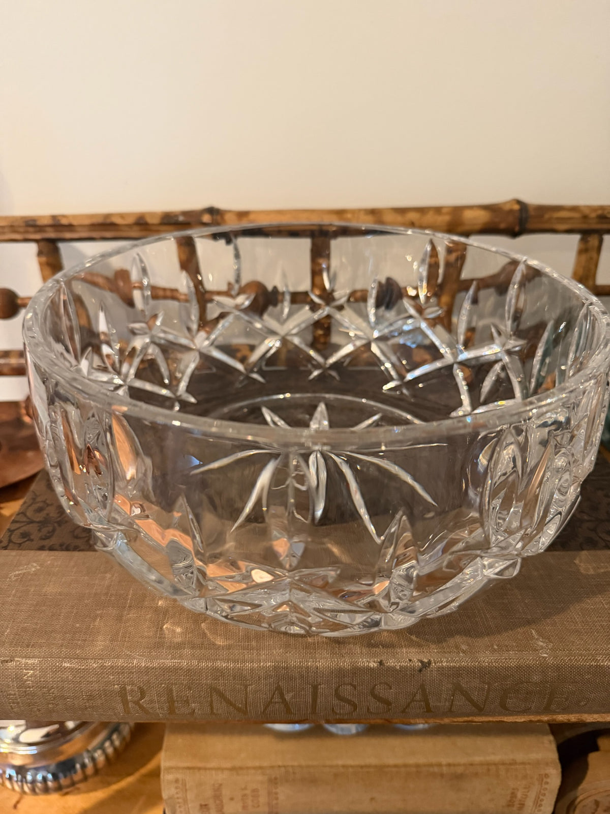 Vintage Gorham Crystal "Lady Anne" 9.25" Large Salad & Serving Bowl - Germany
