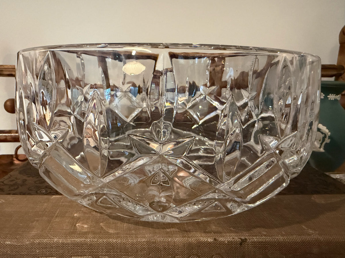 Vintage Gorham Crystal "Lady Anne" 9.25" Large Salad & Serving Bowl - Germany