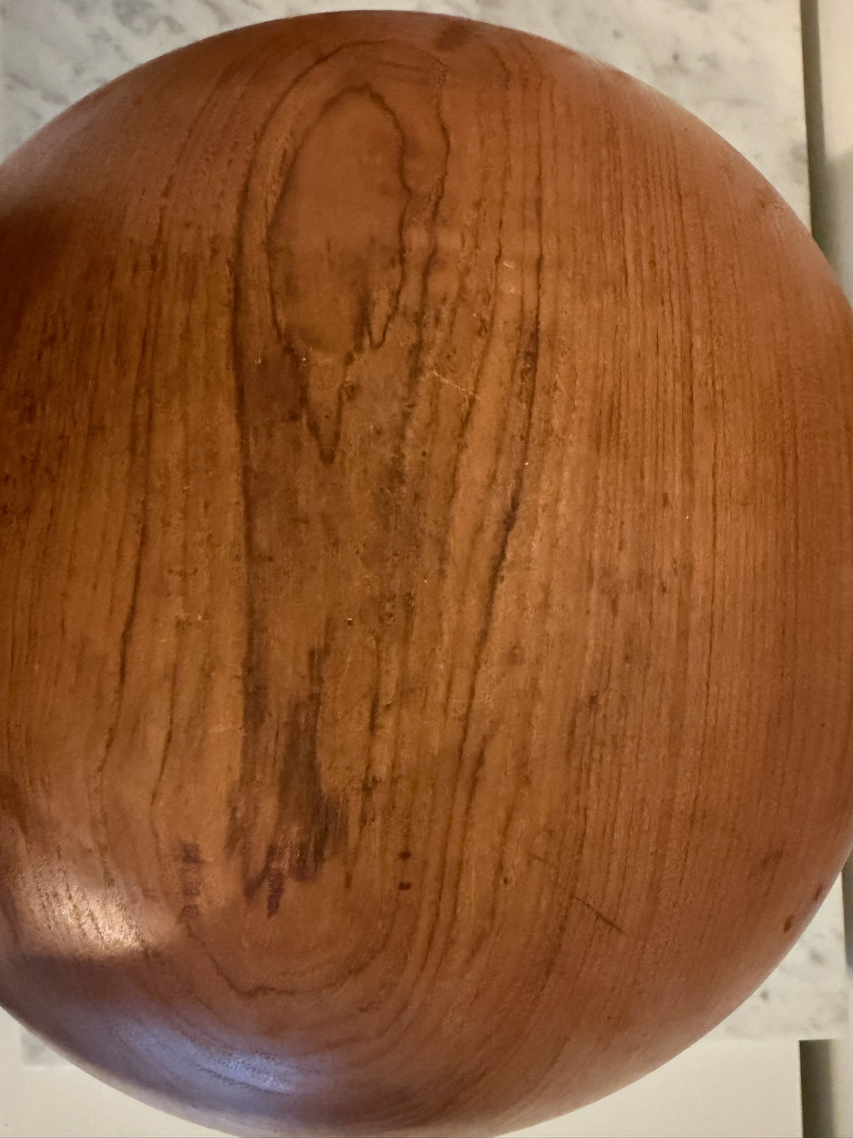 Vintage Mid-Century Modern Curved Wood Crescent Bowl - 12" x 10" Organic Boat Dish