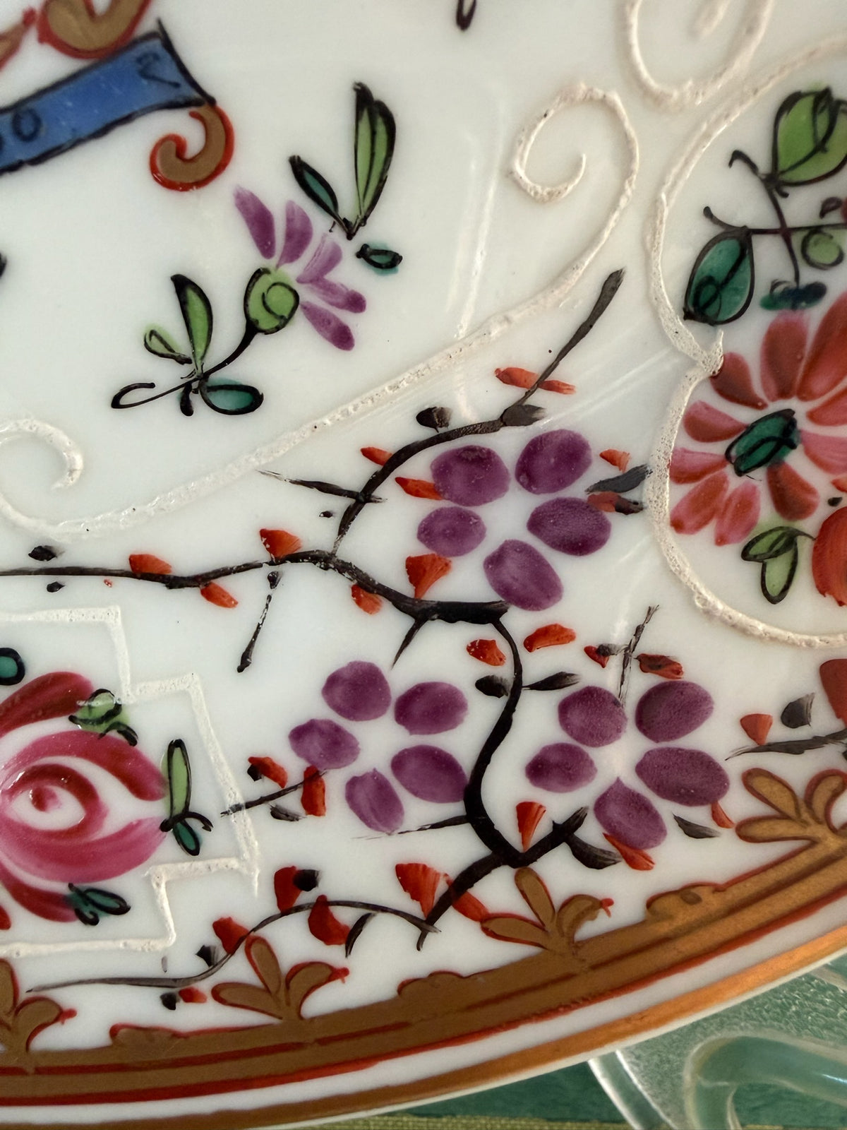 Pair of 19th Century Edme Samson French Armorial Porcelain Plates ("Confido")