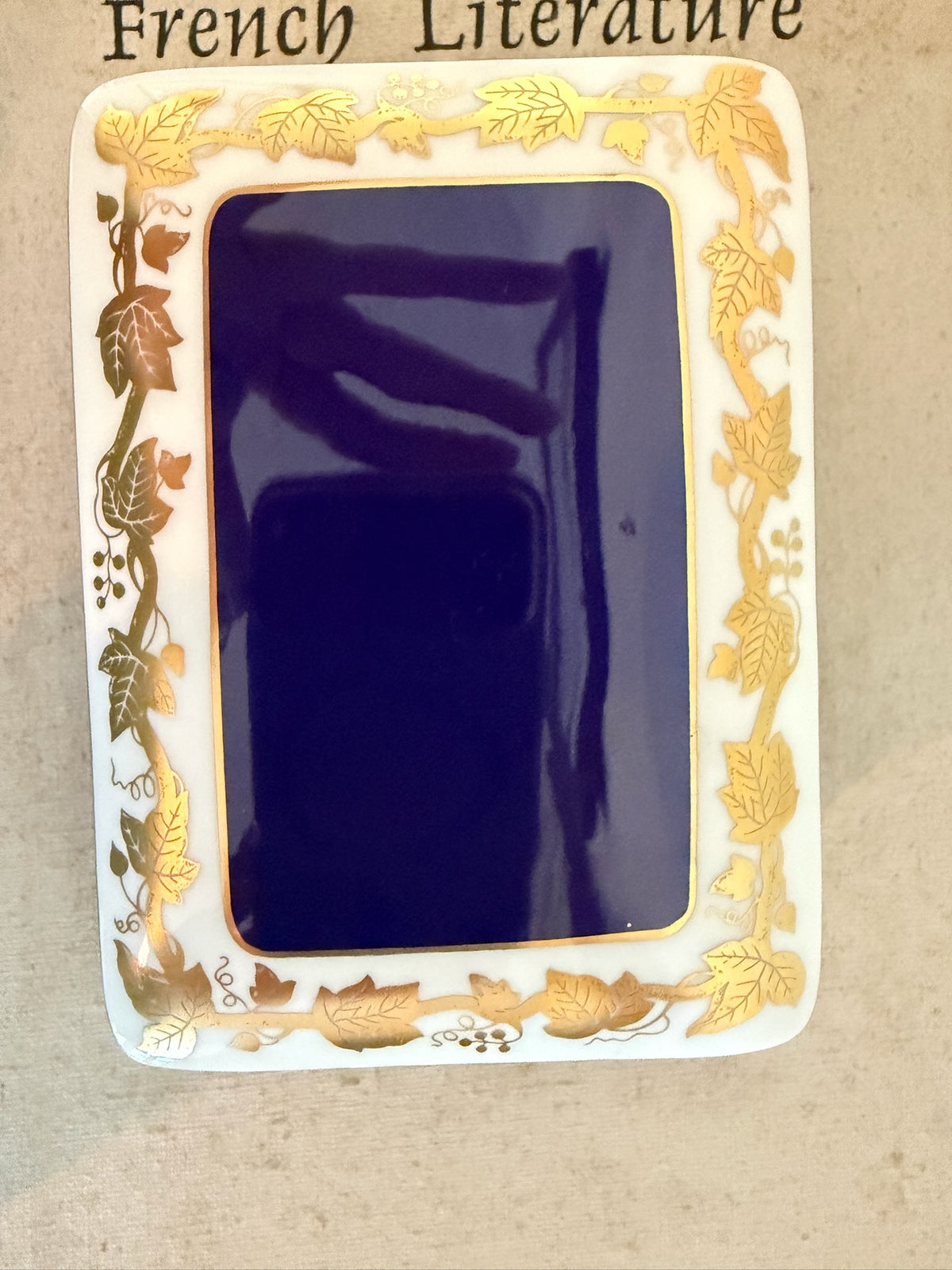 Vintage Wedgwood "Whitehall Mazarine Blue"  Bone China Lidded Trinket Box