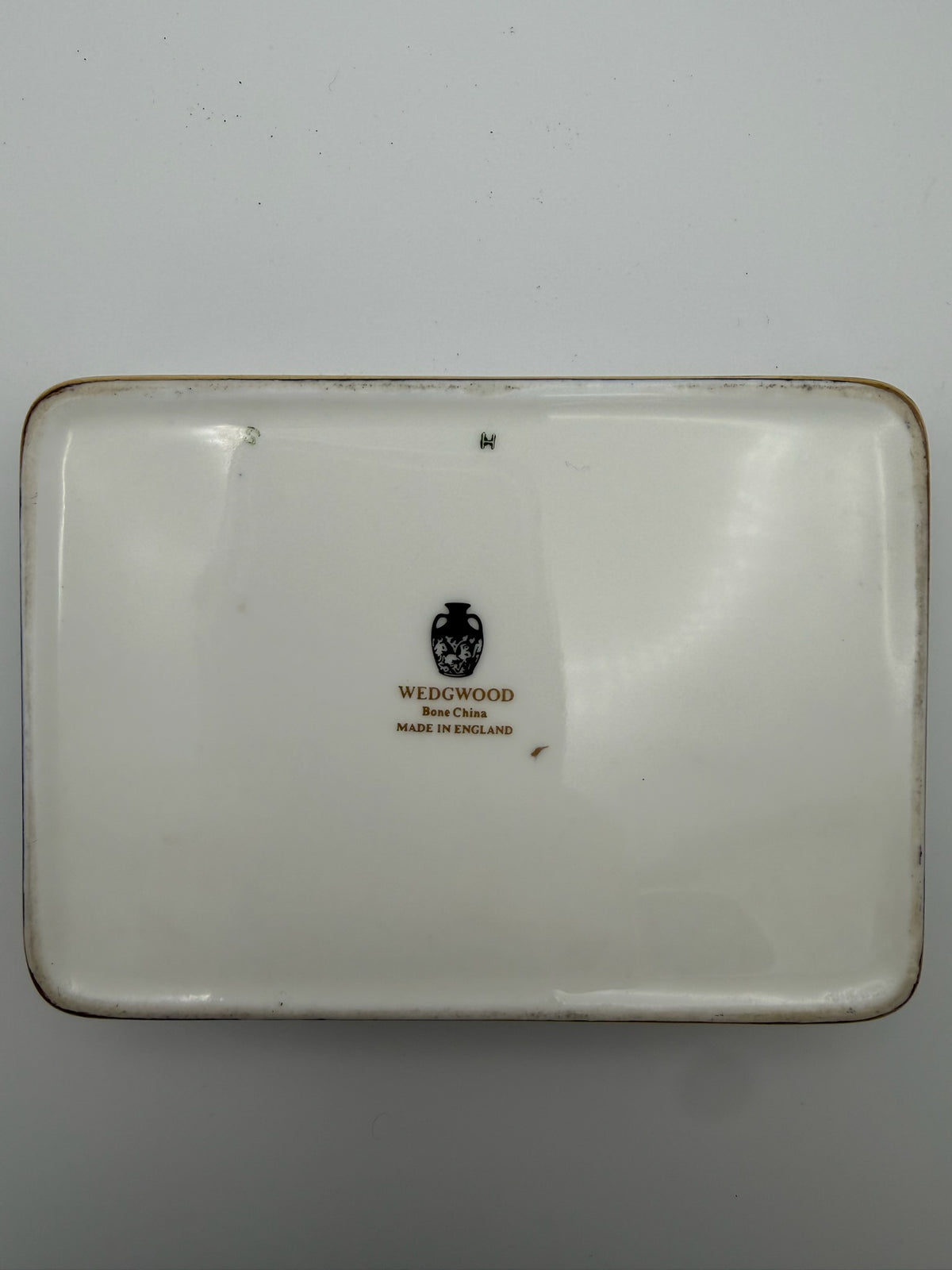 Vintage Wedgwood "Whitehall Mazarine Blue"  Bone China Lidded Trinket Box