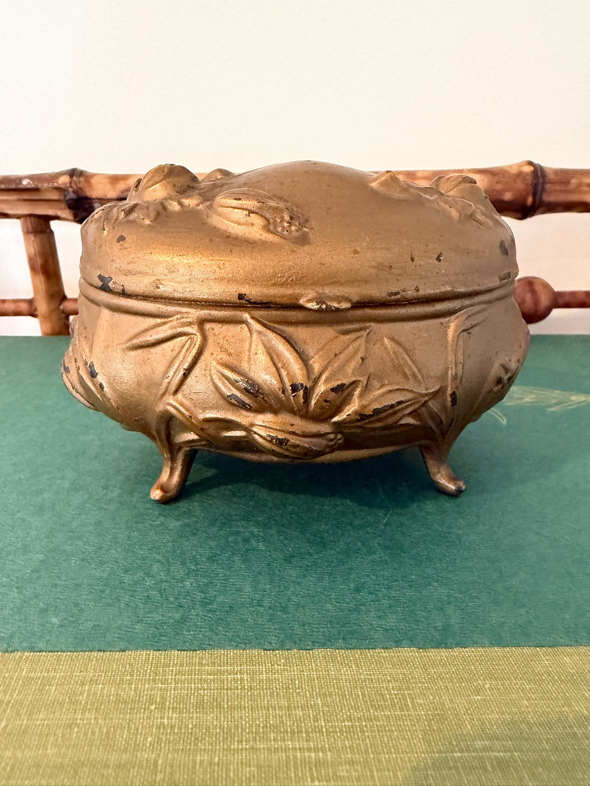 Antique Benedict Mfg Co 921 Art Nouveau Jewelry Box Casket with Original Lining