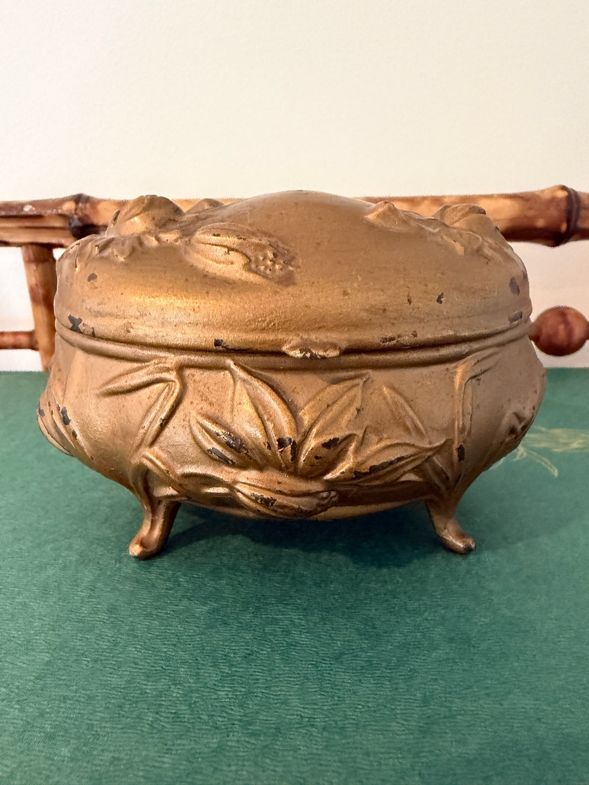 Antique Benedict Mfg Co 921 Art Nouveau Jewelry Box Casket with Original Lining